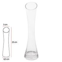 VASO TULIPA SOLITARIO VIDRO (TRANSPARENTE) 25cm DECORATIVO