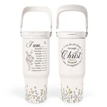 Vaso Tumbler SANDJEST 30oz de Acero Inoxidable con Pajilla Plegable y Asa Vaso Tumbler SANDJEST 30oz de Acero Inoxidable con Pajilla Plegable y Asa