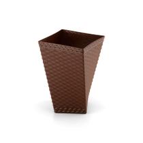 Vaso Twister Rattan 12 Litros Texturizado Marrom Vaso Twister Rattan 12 Litros Texturizado Marrom