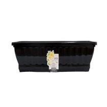 Vaso Uninjet Jardineira com Prato Preto