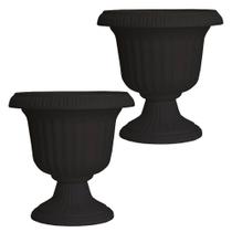 Vaso Utopiano para Jardim Southern Patio 36 cm Externo Preto Kit com 2 Vaso Utopiano para Jardim Southern Patio 36 cm Externo Preto Kit com 2