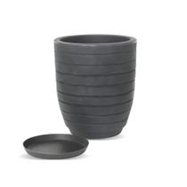 Vaso Vasart Relevo Antique Preto - 30 x 40 cm