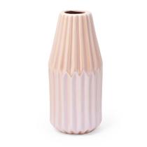 Vaso Vasinho Canelado 18cm Pintura Perolada