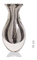 Vaso Vasinho Decorativo Cristal Cá Doro Branco Preto