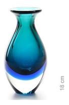 Vaso Vasinho Decorativo Cristal Murano - Bicolor Azul N2 - CÁ D'ORO