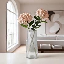 Vaso Vidro Canelado Elpis Incolor Flores Aranjos 850ml 20cm