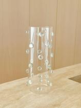 Vaso vidro Decorado com Gemas Design Italiano Sphere 25 cm de Altura x 10 cm