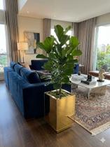 Vaso Vidro Dourado Espelhado Decoração Luxo