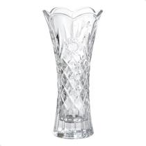 Vaso Vidro Flores Decorativo Mesa Transparente Solari 19,5cm