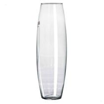 Vaso Vidro Oriental Grande Cana Bambu Ø17x55cm Transparente Decoração Classica - JBI Presentes