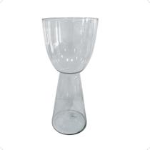 Vaso Vidro Pequim Grande Decoração Sala Escritório 48 cm Vaso Vidro Pequim Grande Decoração Sala Escritório 48 cm