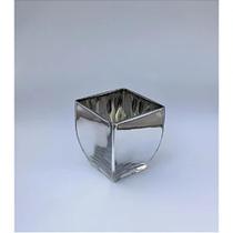 Vaso Vidro Prateado 13x11,5cm