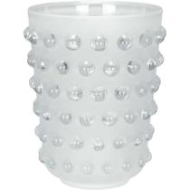 Vaso vidro transparente lapidado