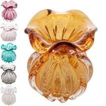 Vaso Vidro Trouxinha Murano 10cm Italy Várias Cores