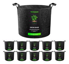 Vaso Vivosun De Tecido Espessado Reforçado Com Alças 5 Gallon Kit 10 Unidades Vaso Vivosun De Tecido Espessado Reforçado Com Alças 5 Gallon Kit 10 Unidades