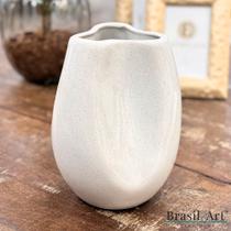 Vaso Winding P Off-White/Granito - Decoração Minimalista Vaso Winding P Off-White/Granito - Decoração Minimalista