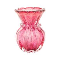 Vaso Wolff de Vidro Italy Rosa 7,5cm x 12cm 29180