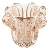 Vaso Wolff Italy De Vidro Dourado 13cm X 10cm