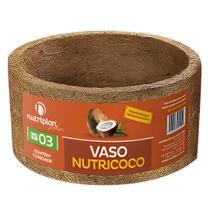 Vaso Xaxim Fibra De Coco Nutricoco Nº03 P/Plantas Grande