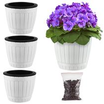 Vasos autoirrigáveis Planterhoma de 6,5 cm para plantas de interior, pacote com 3
