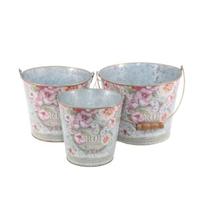 Vasos Cachepot De Metal 18Fx-026A Jogo 03 Peças