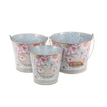 Vasos Cachepot De Metal 18Fx-026A Jogo 03 Peças