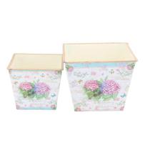 Vasos Cachepot De Metal 18Fx-576C Jogo 02 Peças