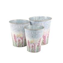 Vasos Cachepot De Metal 18Fx-862B Jogo 03 Peças