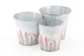 Vasos Cachepots De Metal 18Fx-704B Jgs/ 03 Pecas