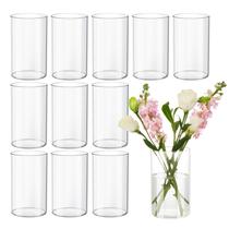 Vasos cilíndricos de vidro Devilfire de 6 cm de altura para peças centrais x12