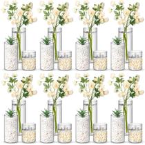 Vasos cilíndricos Nuogo Clear Plastic, 24 unidades para peças centrais