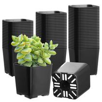 Vasos de berçário The Home Cult Black Square, 5 cm, plástico, 70 unidades