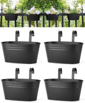 Vasos de flores Dahey 27 cm de metal para pendurar, 4 peças