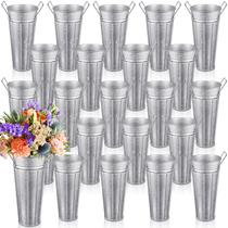 Vasos de metal Lallisa Galvanized Farmhouse 23 cm 24 unidades