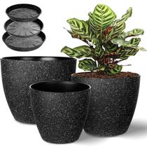 Vasos de plantas Vanavazon: conjunto de 3 vasos de flores para ambientes internos e externos Vasos de plantas Vanavazon: conjunto de 3 vasos de flores para ambientes internos e externos