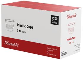 Vasos de plástico Bluetable 90 mL desechables transparentes paquete de 1200