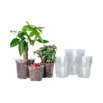 Vasos De Plástico Transparente Para Viveiro, 30 Pacotes, 3.5, 4, 5 Polegadas, Com Furos De Drenagem Vasos De Plástico Transparente Para Viveiro, 30 Pacotes, 3.5, 4, 5 Polegadas, Com Furos De Drenagem