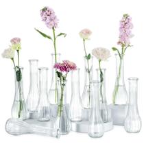 Vasos de vidro NUPTIO Centerpiece, 12 peças para casamento transparentes