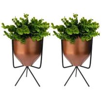 Vasos Decorativo Com Planta Artificial Frase Decoração Sala - Tau