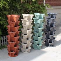 Vasos empilháveis para jardins