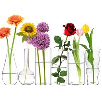 Vasos Glass Bud Vases CYS EXCEL Conjunto de 6 mini vasos de flores transparentes