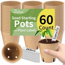 Vasos para mudas Dalzom 8 cm biodegradáveis 60 unidades