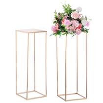 Vasos para peças centrais NUPTIO Gold Metal 80cm - 2 peças