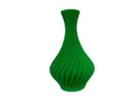 Vasos Para Plantas Artificais - Jarro Espiral Decoração Sala - Sns3D