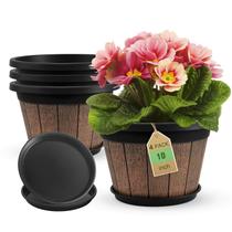 Vasos para plantas Quarut, kit com 4 unidades, 25 cm, resina com drenagem Vasos para plantas Quarut, kit com 4 unidades, 25 cm, resina com drenagem