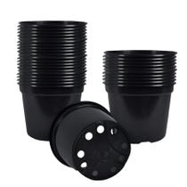 Vasos Plasticos Pote 15 Pretos de 1L Resistentes - 50 unidades