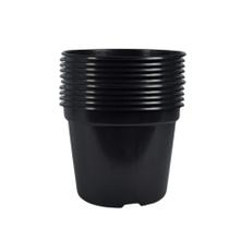 Vasos Plasticos rigido resistente para flores e plantas Pote 15 Pretos de 1Litro - 10 unidades