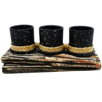 Vasos Trio De Cerâmica P/ Plantas Jardins Decoração Preto Vasos Trio De Cerâmica P/ Plantas Jardins Decoração Preto