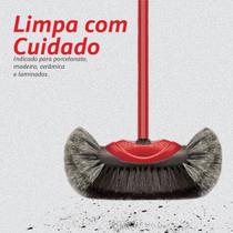 Vassoura Bola CONDOR PELO NATURAL Cerdas Crina Uso Interno Não Risca Chão Porcelanato Teto Com Cabo V2