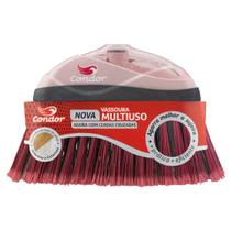 Vassoura Cerdas Cruzadas sem Cabo Multiuso Condor - Rosa
